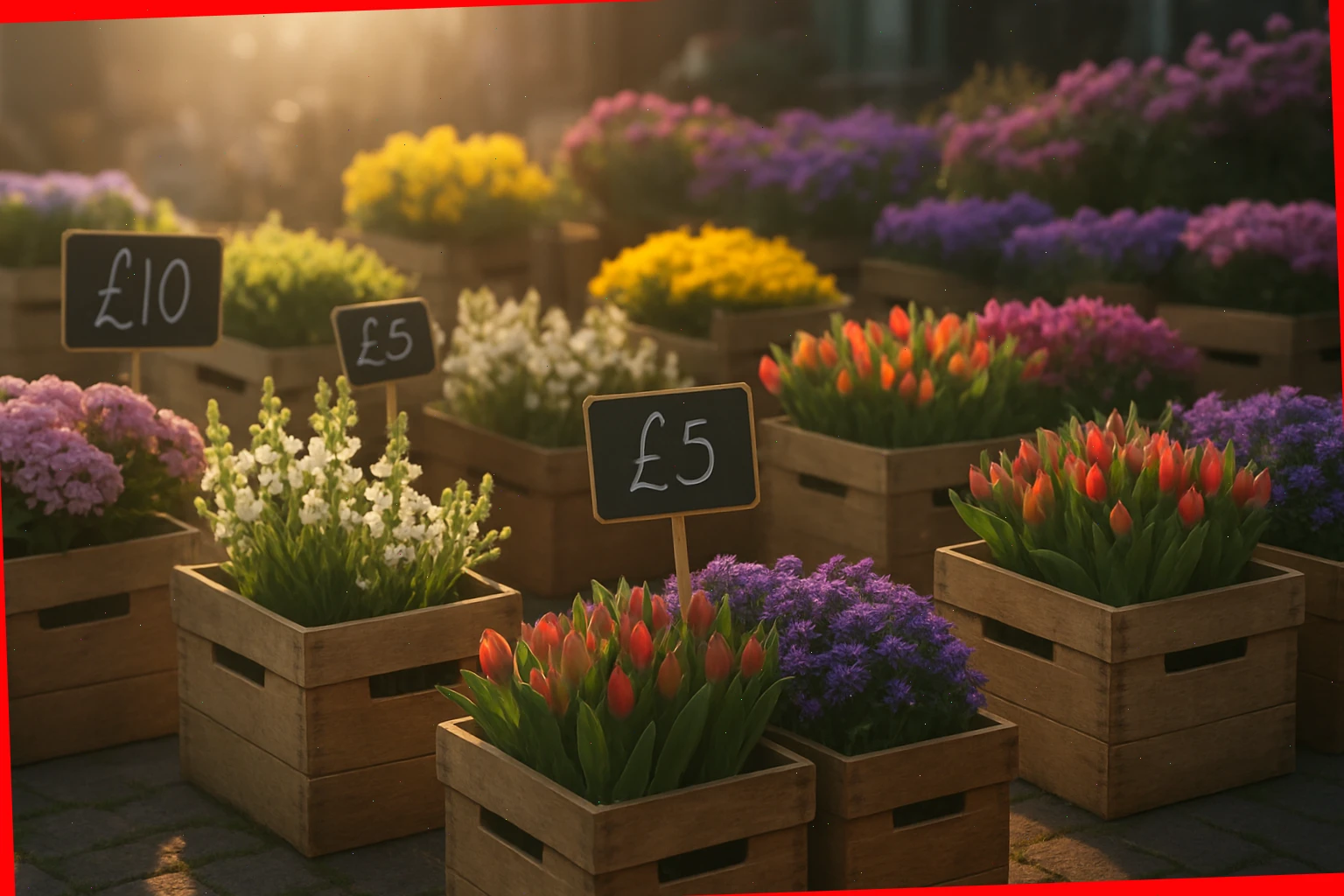 Close view of wrapped bunches in a crate